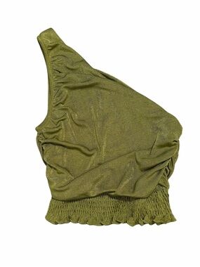Princess Polly Green One-Shoulder Top